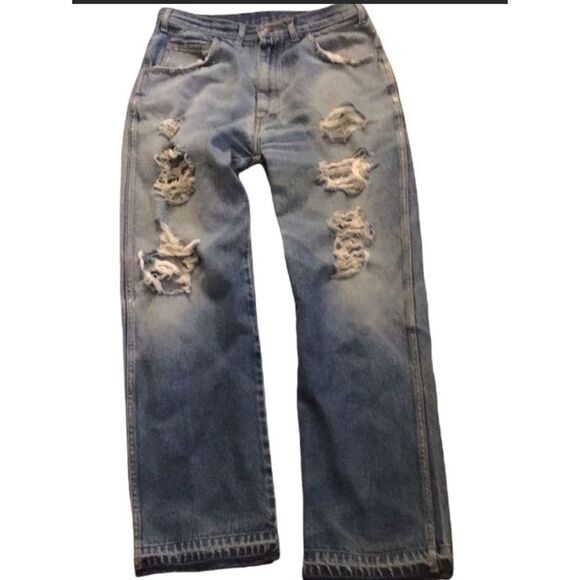 Distressed Vintage High Rise Jeans - Picture 1 of 13